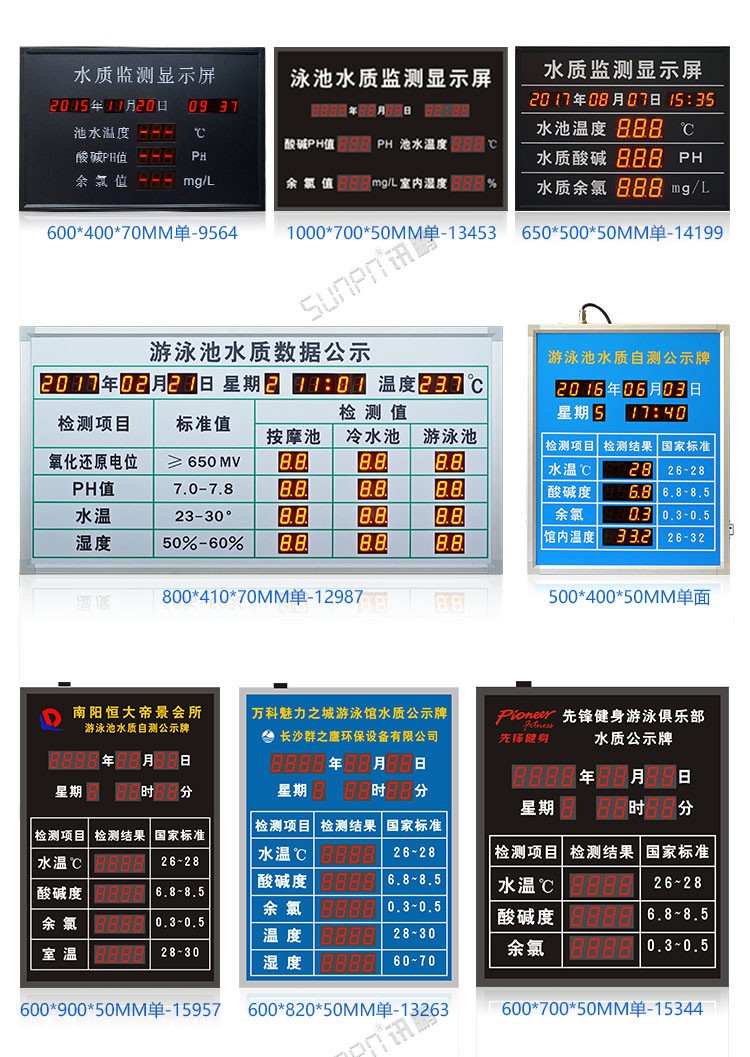 游泳池水质公示牌设计