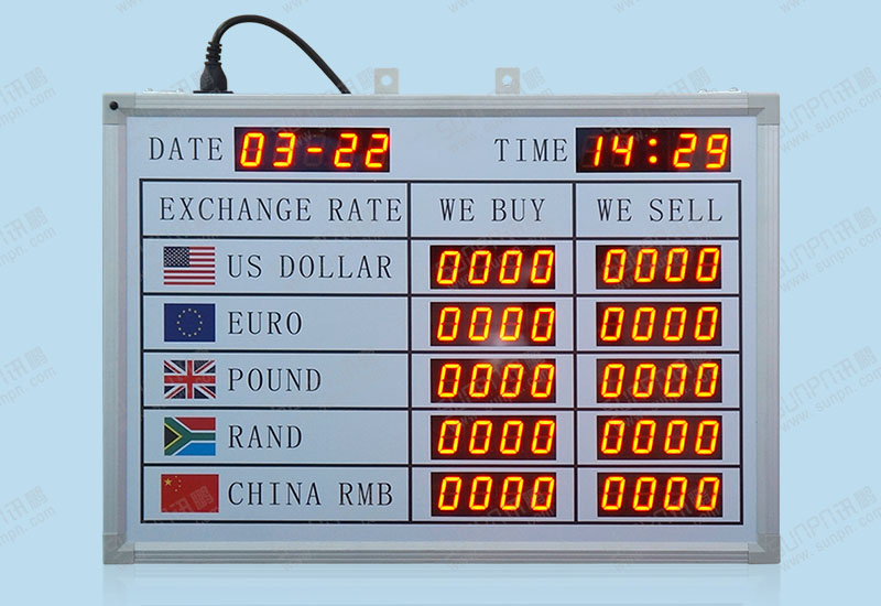 国外银行交易所汇率利率信息LED电子牌显示屏看板遥控器电脑软件