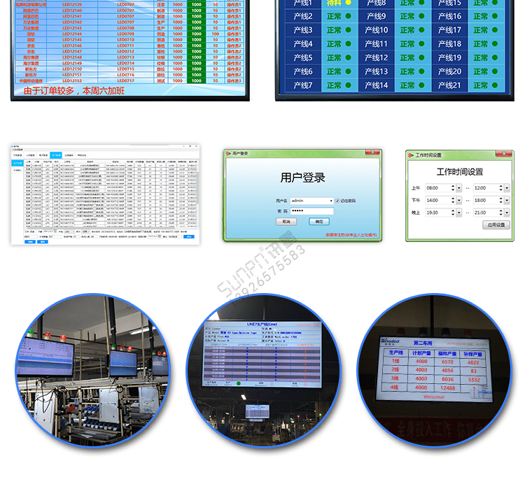 生产进度看板系统液晶界面参考