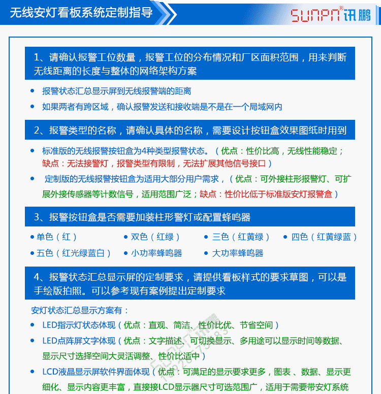 无线安灯呼叫系统定制指导