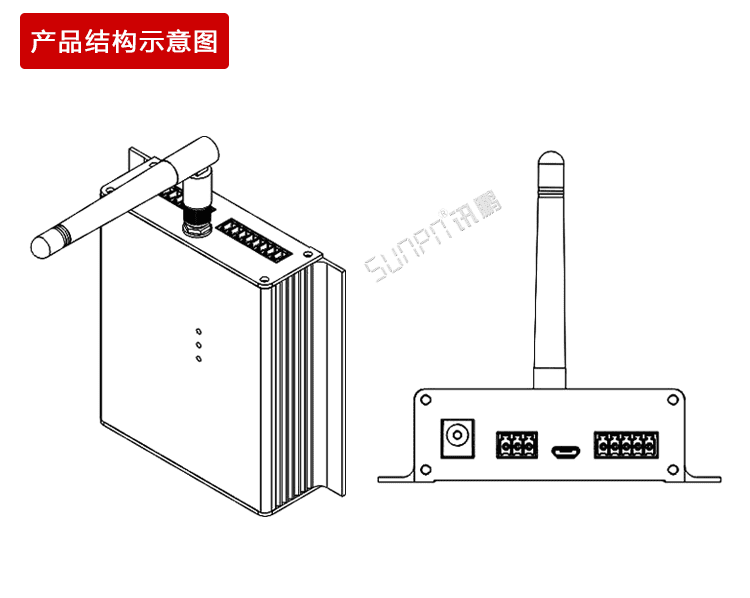 USB数据采集器产品结构图