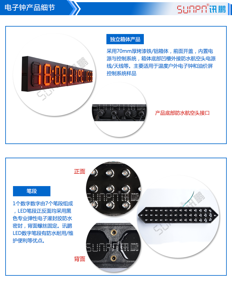 LED户外电子钟产品细节