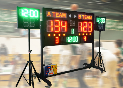 篮球网球LED计分牌显示系统_比赛记分计时无线控制器案例