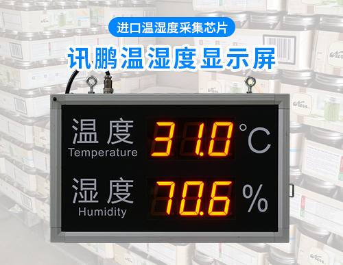 温湿度LED数码屏_LED温湿度屏_温湿度看板_讯鹏专业定制厂家