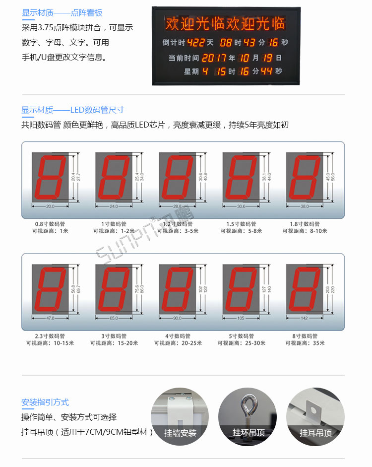 LED电子倒计时牌定制参考