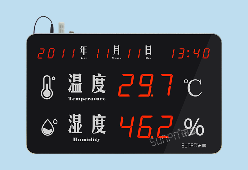 温湿度显示屏_室内温湿度环境监测设备_讯鹏方案