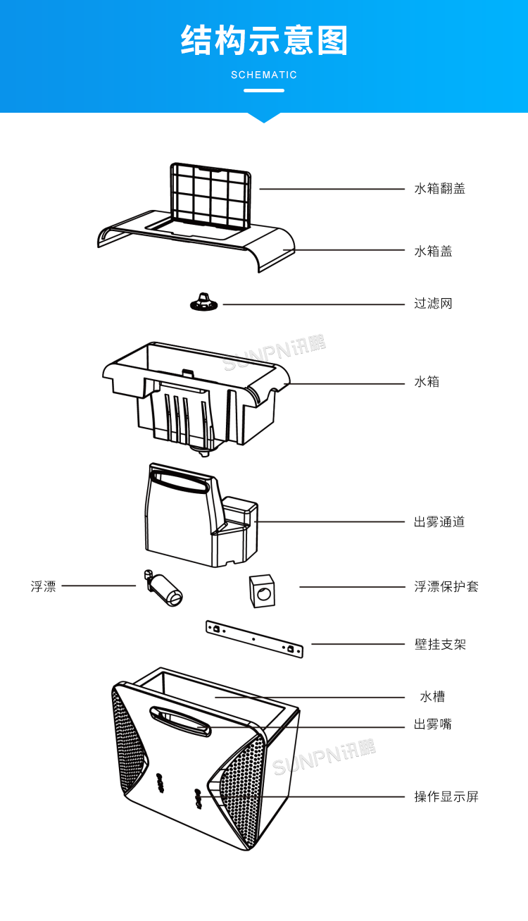 公厕智能除臭杀菌机-结构示意图