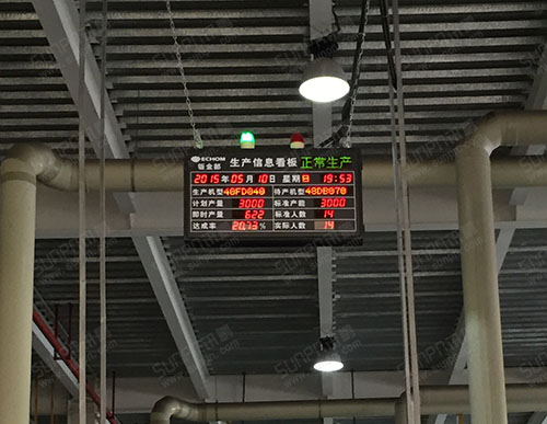 广州毅昌科技钣金部电子看板