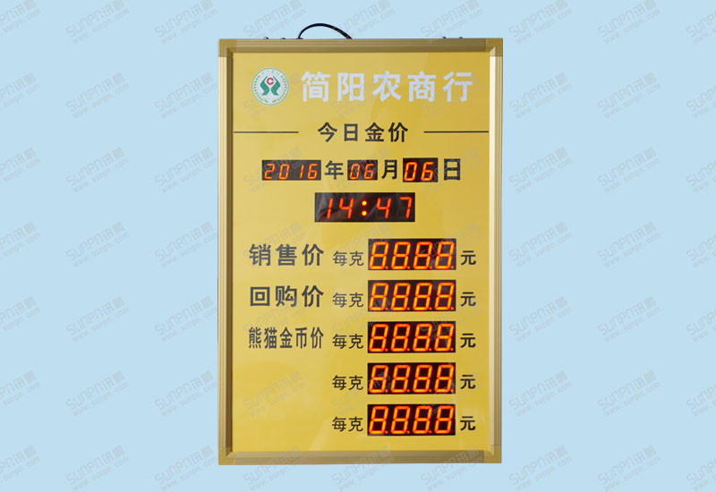 四川简阳金价牌