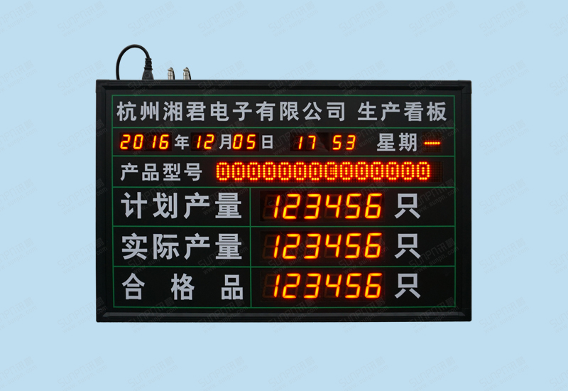 杭州湘君电子有限公司生产看板