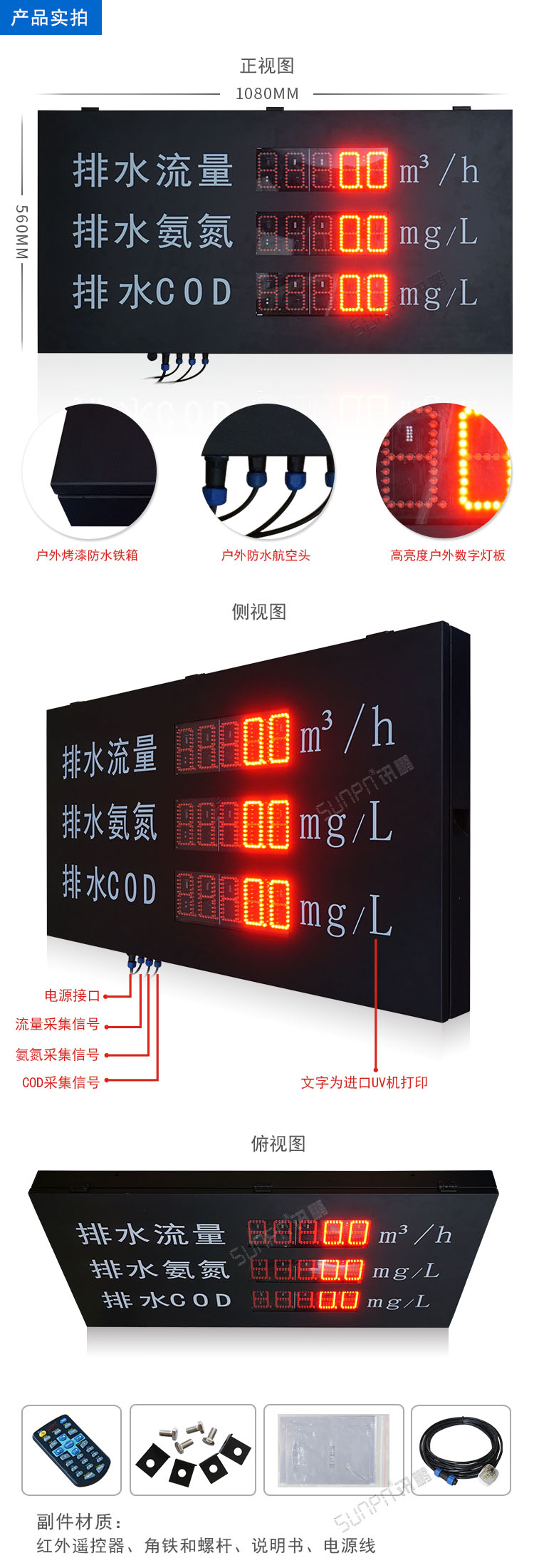污水处理设备数据采集LED看板.jpg