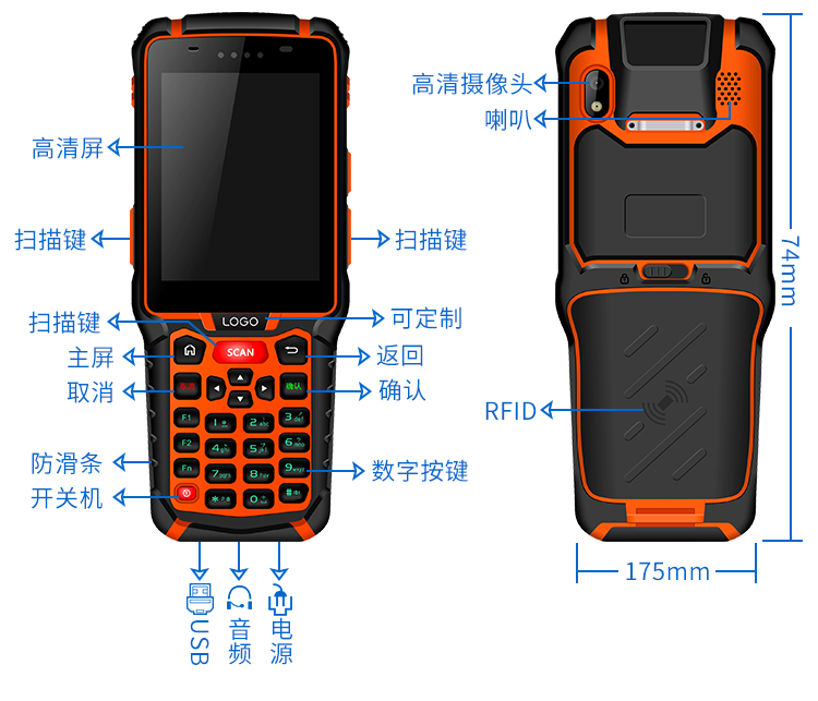 RFID安卓手持机PAD终端