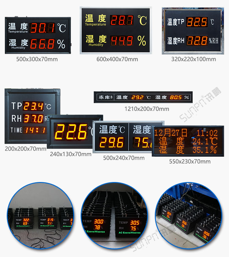 LED温湿度点阵时间显示屏