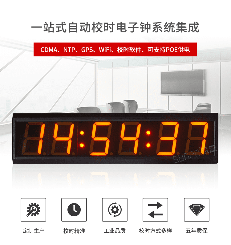 NTP/CDMA自动校时电子钟