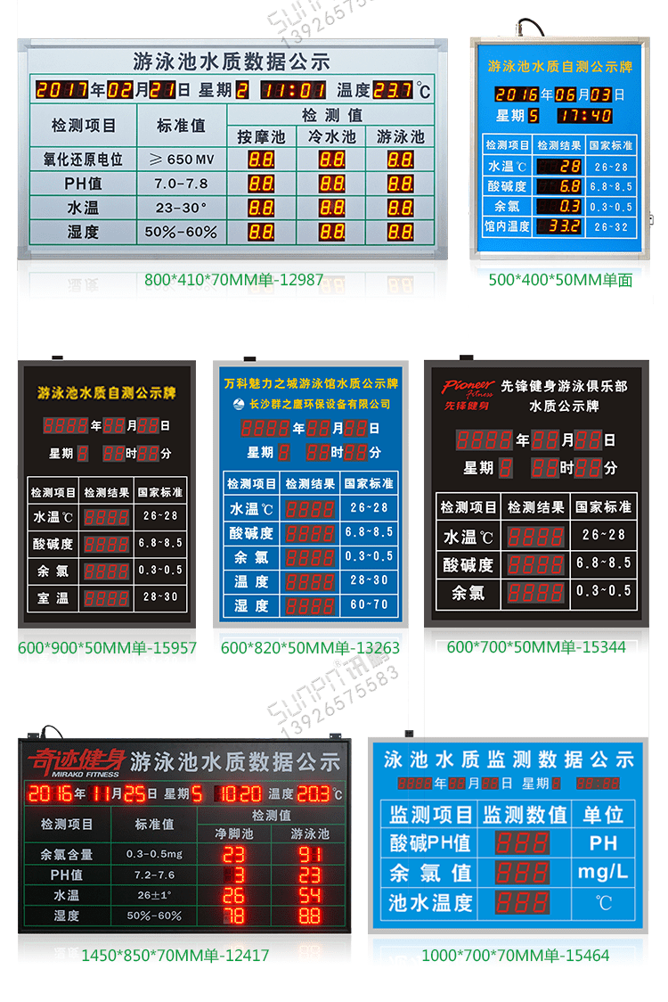 泳池水质监测看板案例参考 泳池水质监测看板案例参考