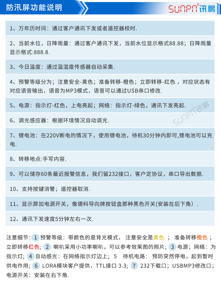 防汛显示屏功能说明