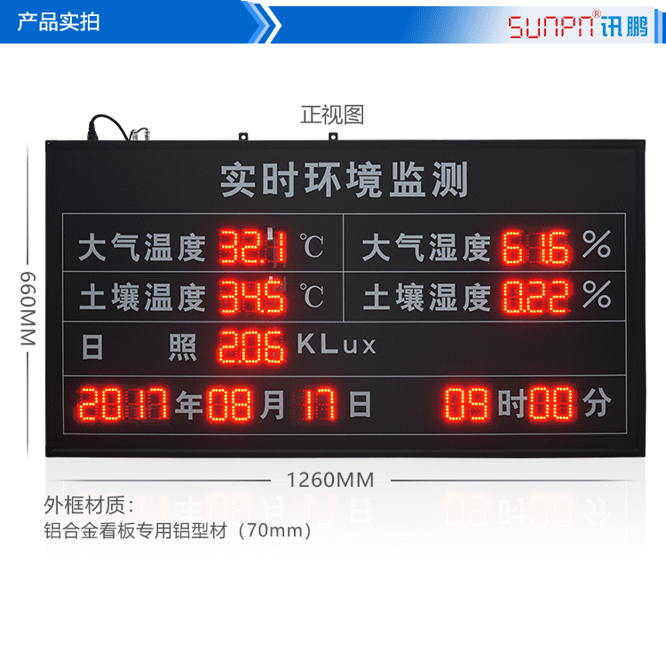 LED环境监测屏产品实拍