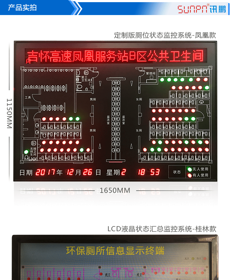 厕所状态屏产品实拍