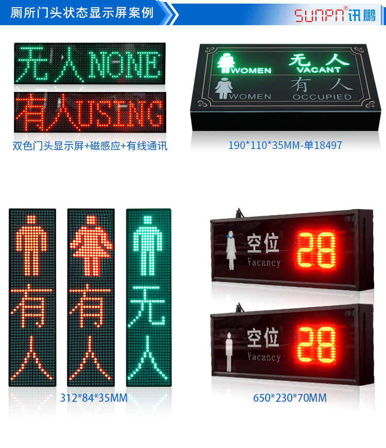 厕所有人无人状态显示屏案例参考
