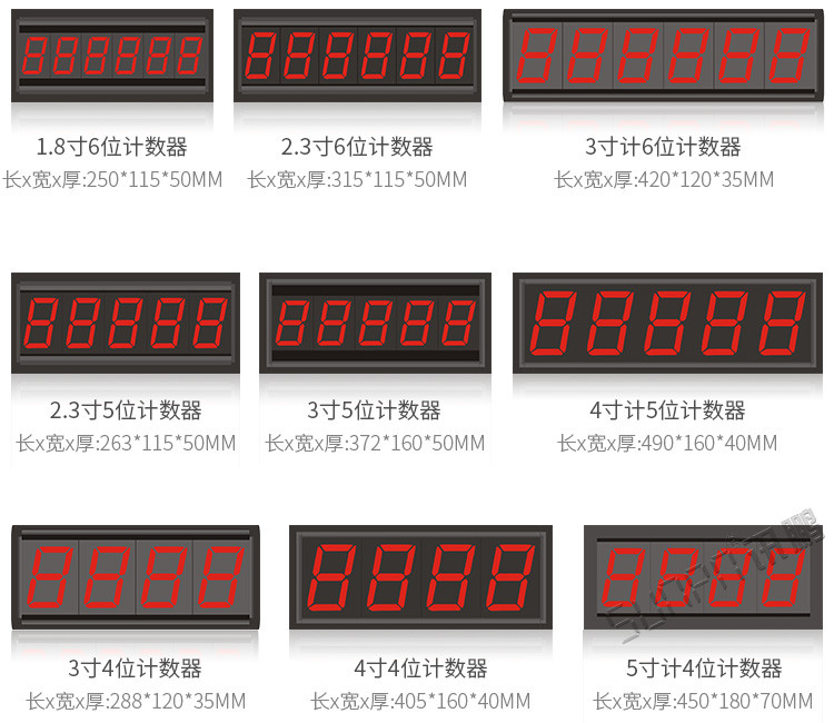 LED计数器看板尺寸