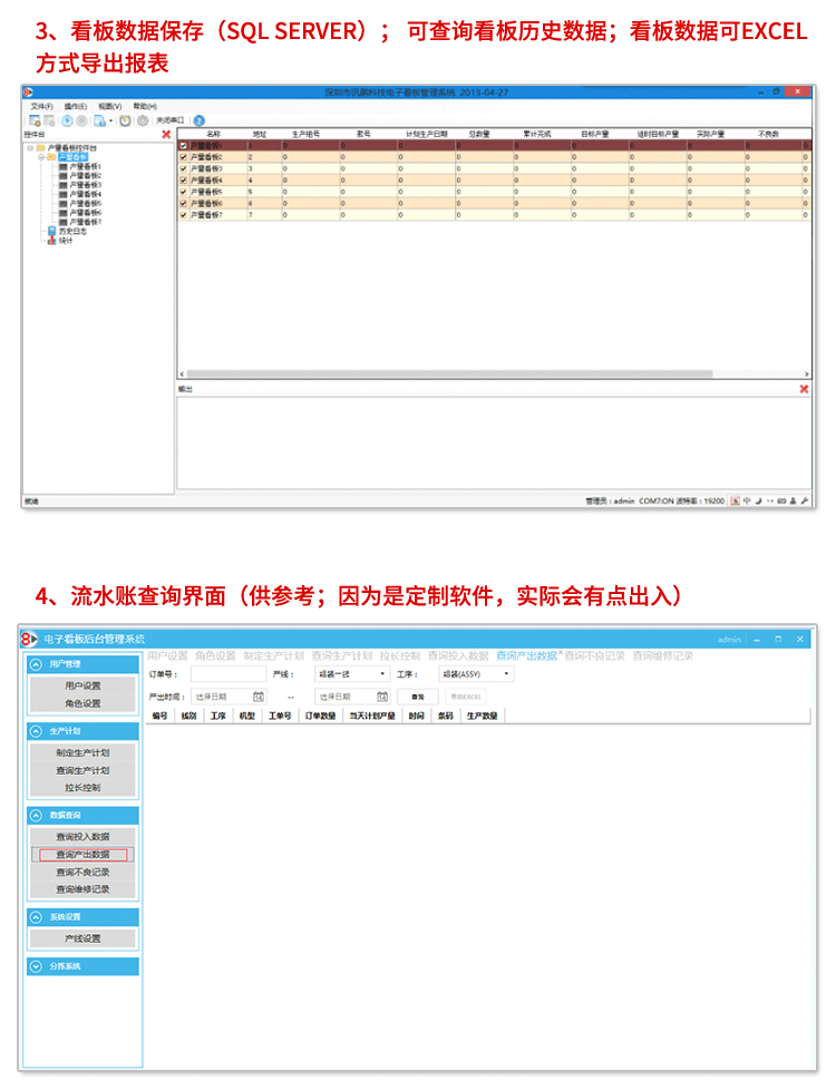 精益管理电子看板系统软件界面界面展示