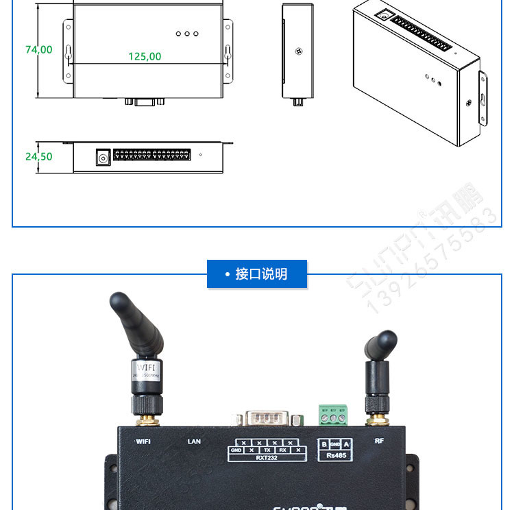 工业网关产品尺寸