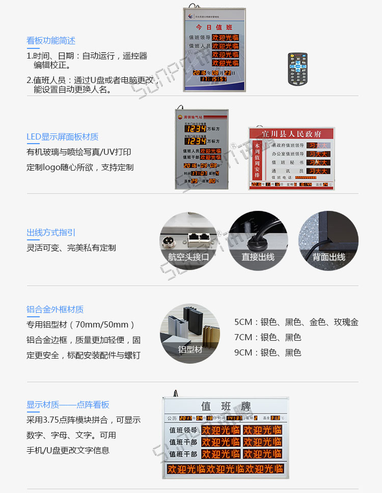 电子值班牌功能介绍
