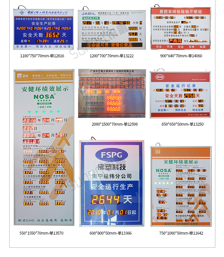 安全运行天数记录牌案例参考