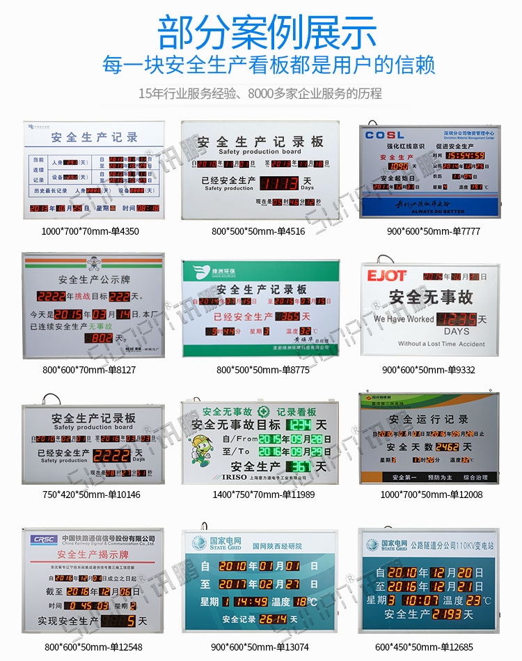 安全天数显示看板案例参考