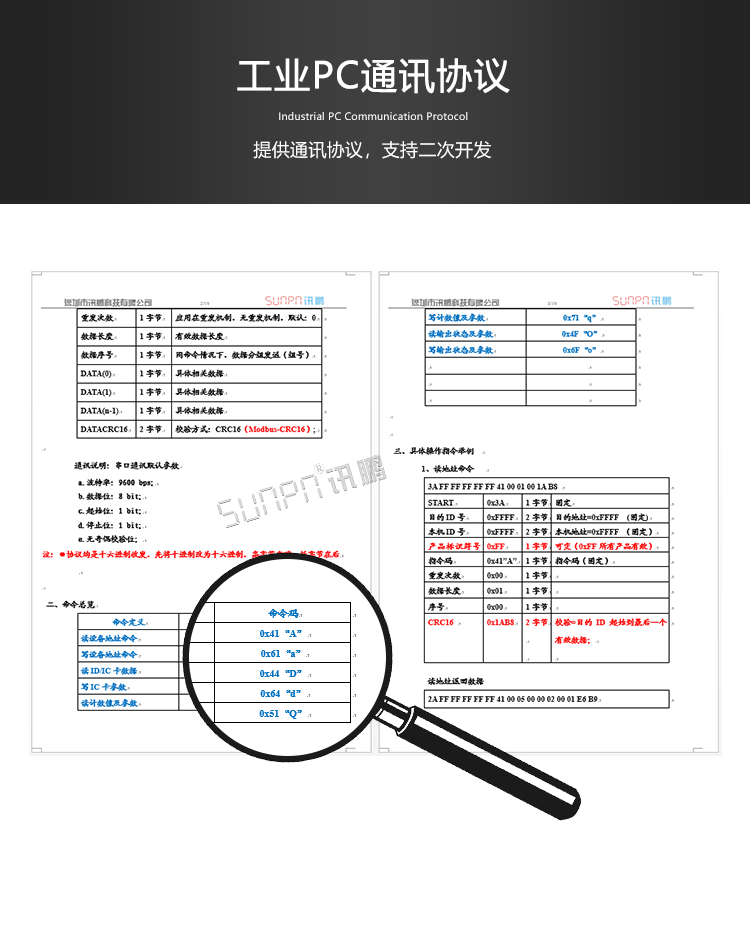 工业触控一体机通讯协议