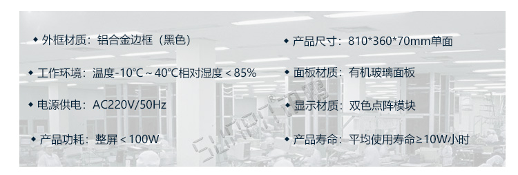电子看板产品参数