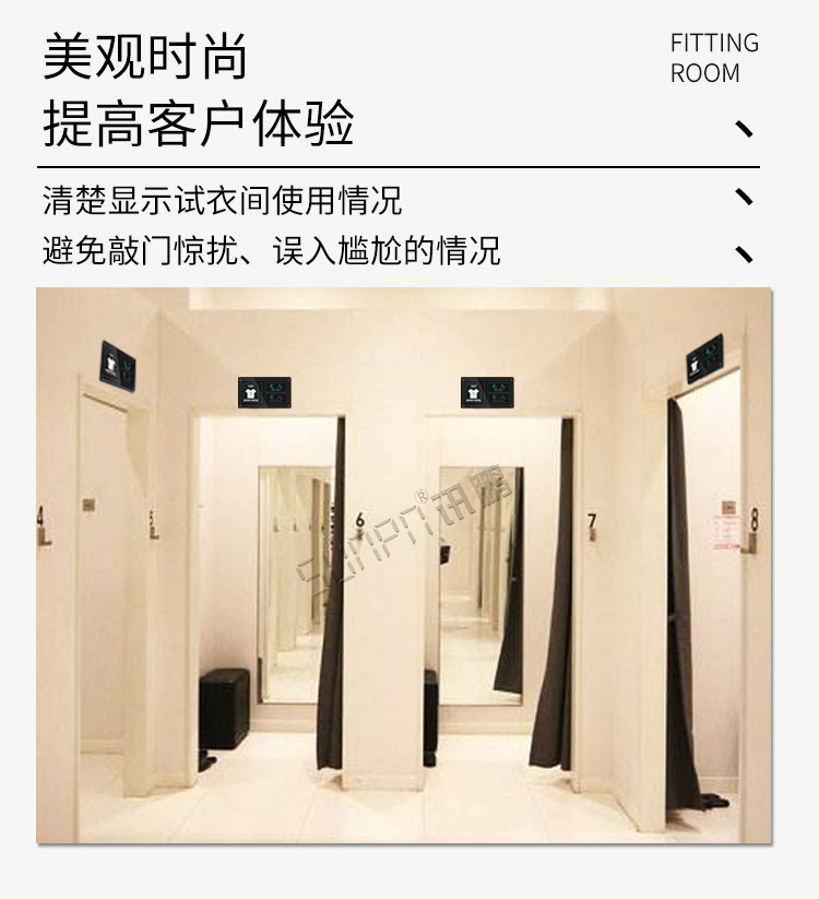 试衣间有人无人提示牌实际应用