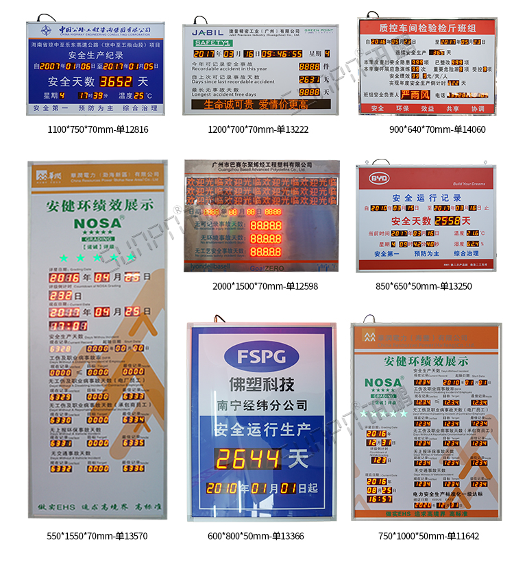 安全天数记录牌案例参考