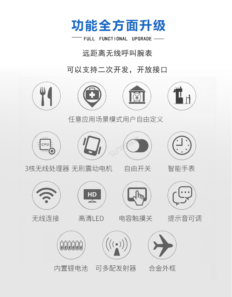 无线呼叫腕表功能说明