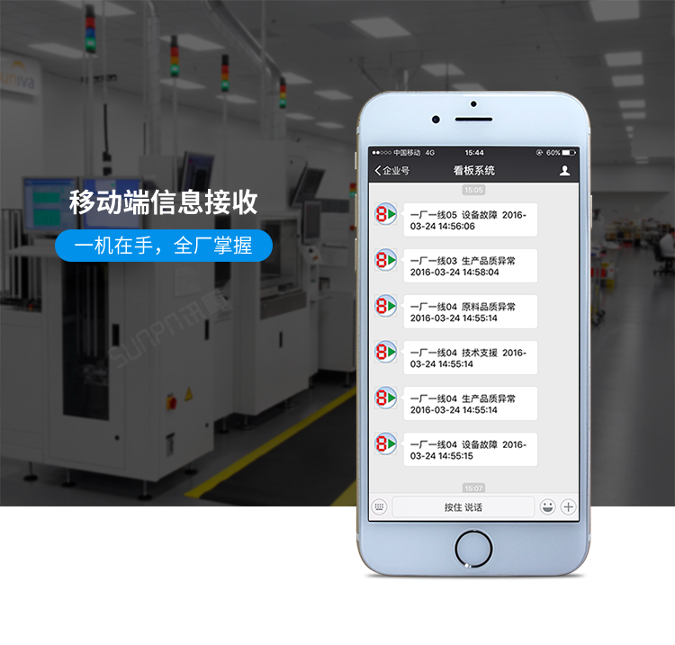 讯鹏安灯系统移动端信息接收