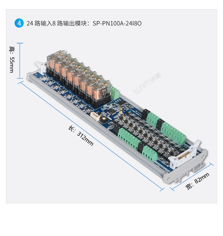 Profinet远程IO模块尺寸参考
