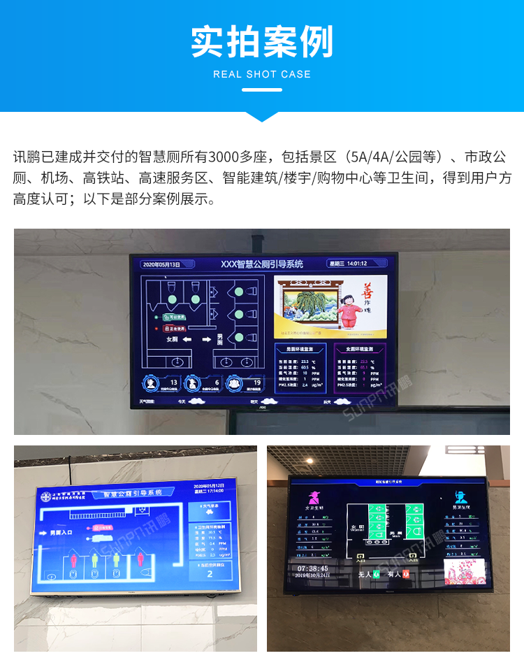 智慧公厕有人无人显示屏现场案例