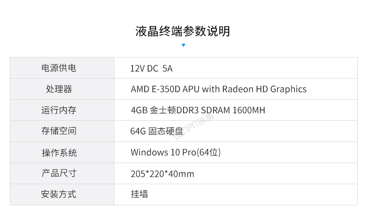 安灯系统液晶终端参数说明