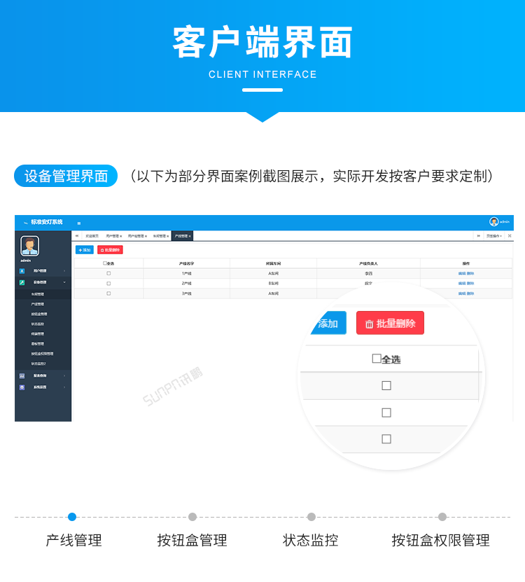 安灯系统客户端界面展示