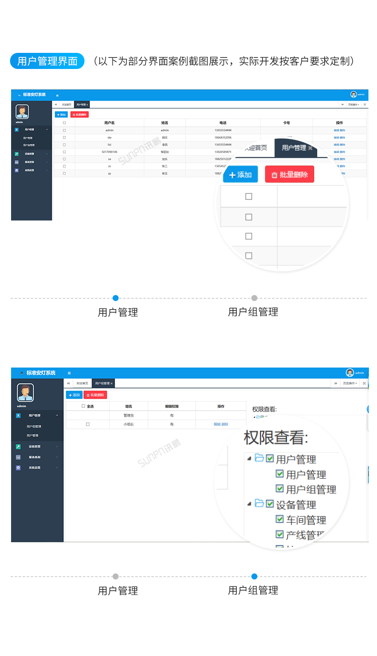 安灯系统客户端界面展示