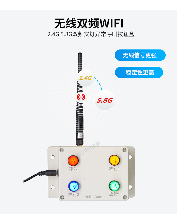 AGV物料小车wifi呼叫器无线双频