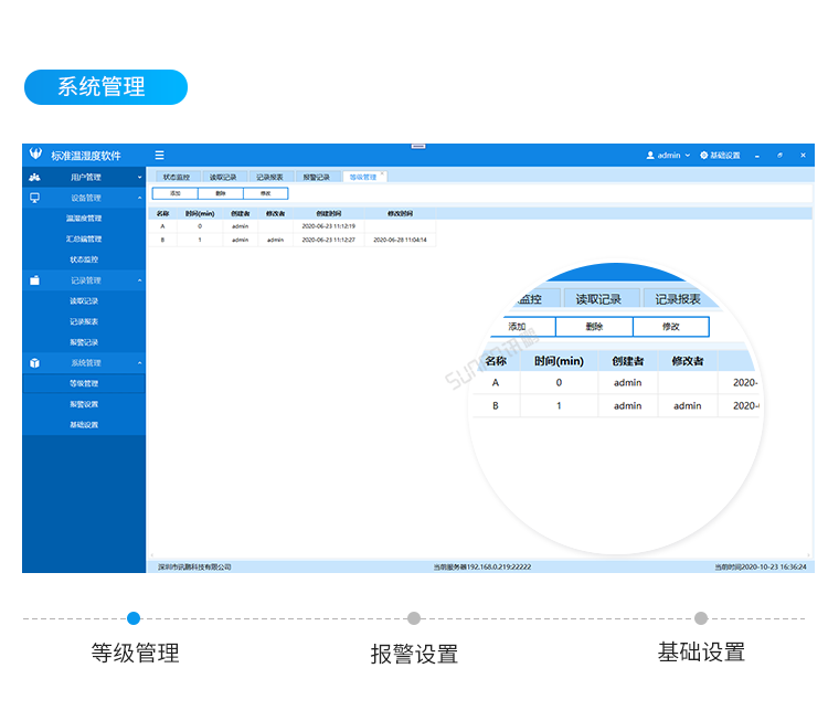 讯鹏环境监控管理系统-客户端界面