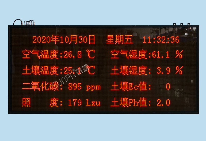 农业环境监控系统_土壤温湿度光照LED显示屏_讯鹏科技