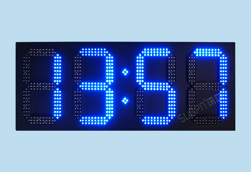 楼顶户外防水GPS电子钟_大型LED数字时钟_讯鹏科技
