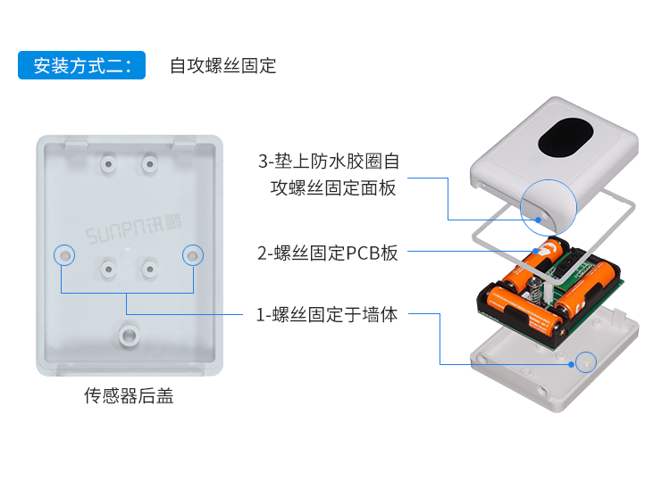 厕所无线红外传感器安装说明