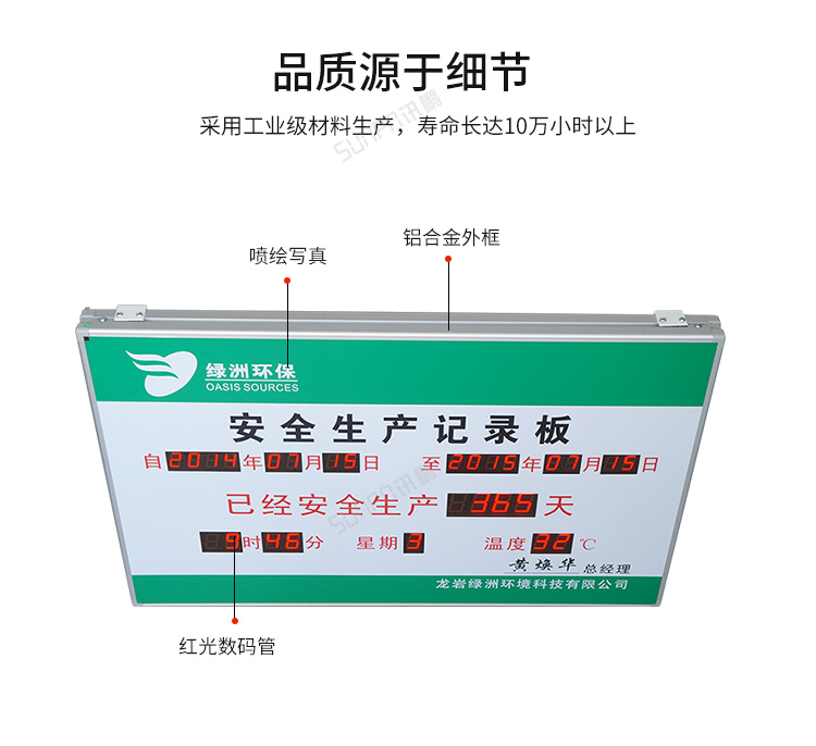 安全运行记录牌-产品细节
