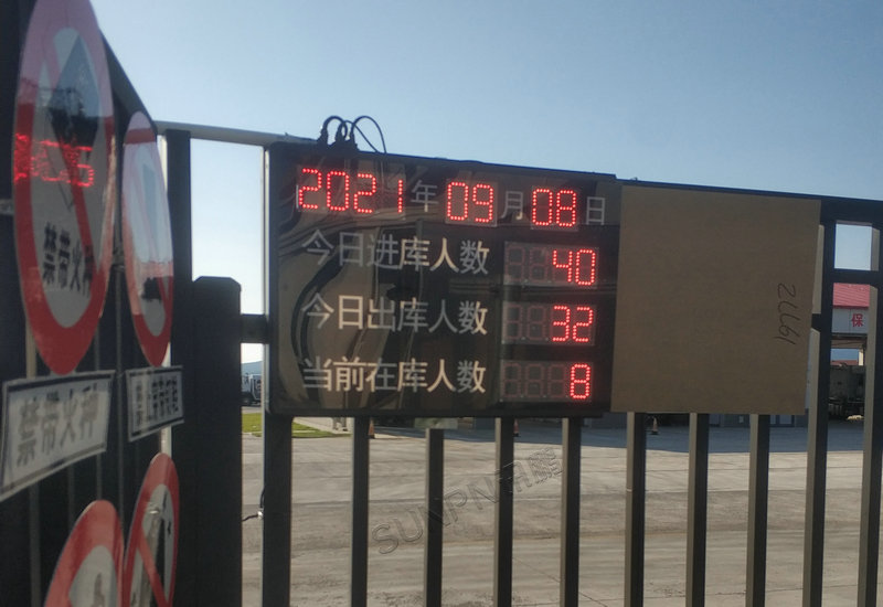 仓库出入人数统计显示屏