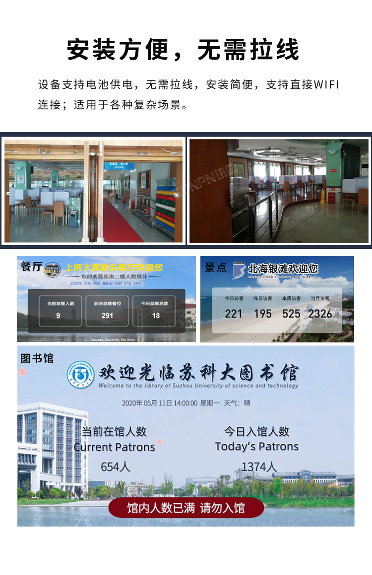 3D双目人流量摄像头-安装方便