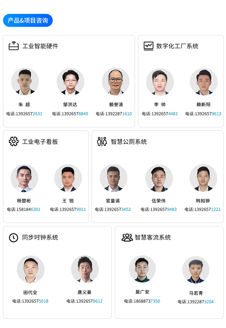 产品项目咨询-联系方式