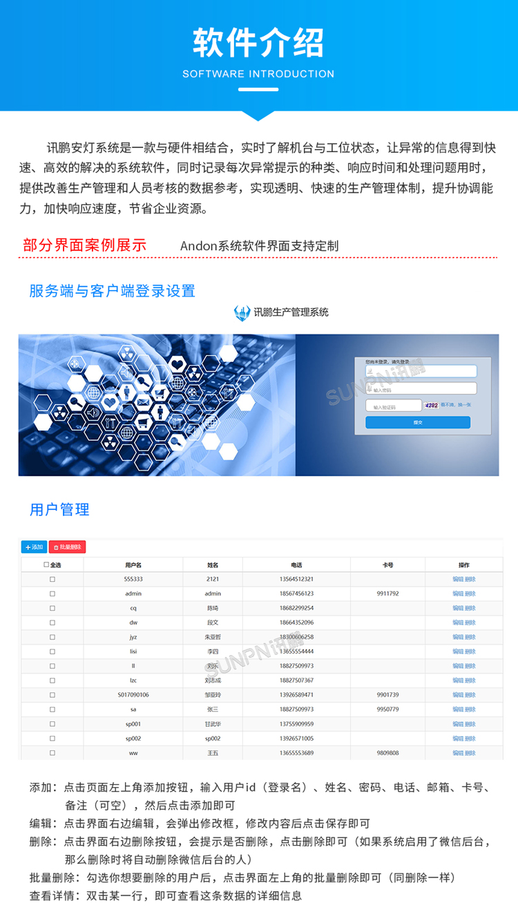 安灯系统软件功能